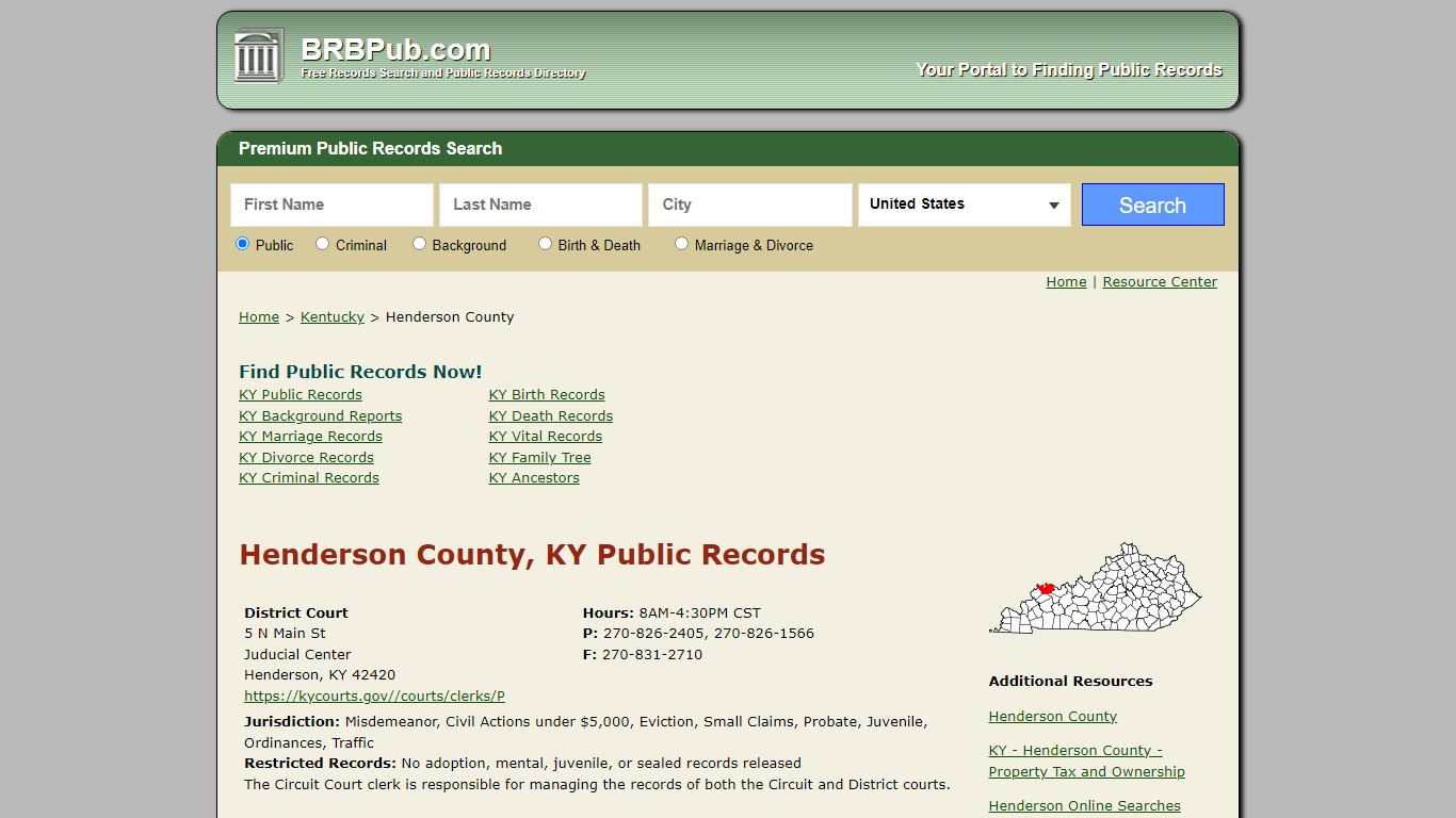 Henderson County Public Records | Search Kentucky ...